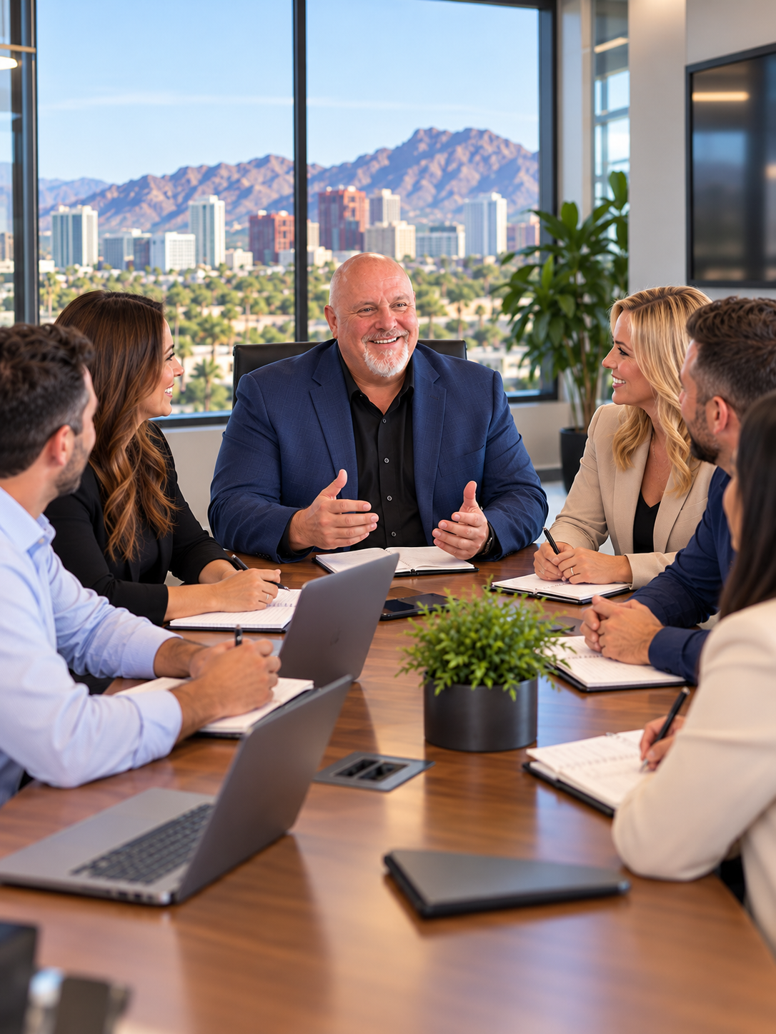 Butch Leiber leading a group of agents